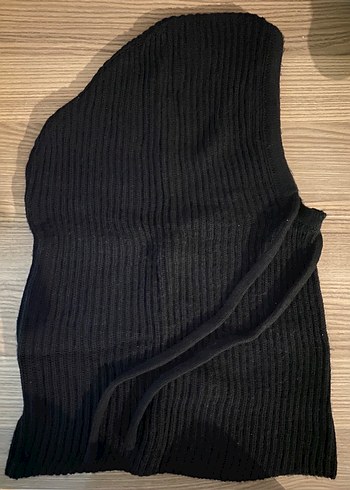 Kadın Siyah Örgü Street Wear Bere Balaklava - Görsel 4