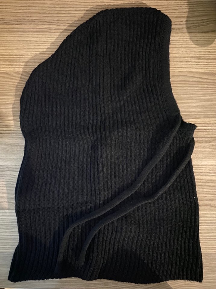 Kadın Siyah Örgü Street Wear Bere Balaklava - Görsel 4