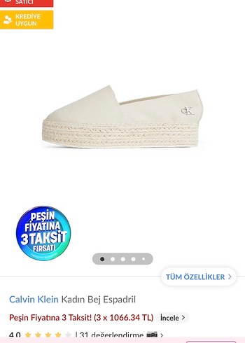 Bej Platform Topuklu Kadın Espadril - Görsel 2