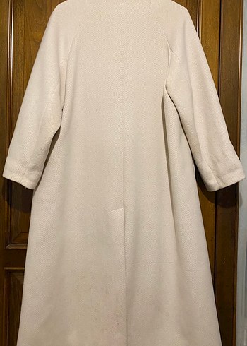 MANUKA Bej Kadın Düğmeli Uzun Kaban - Görsel 3