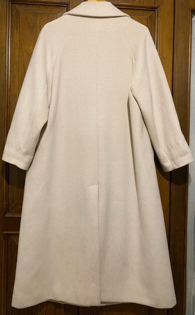 MANUKA Bej Kadın Düğmeli Uzun Kaban - Görsel 3