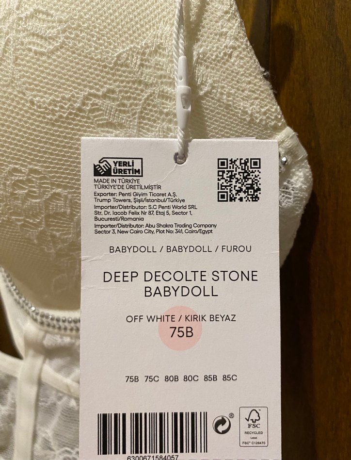 PENTİ Kırık Beyaz Dantel Detaylı Gecelik - Görsel 5