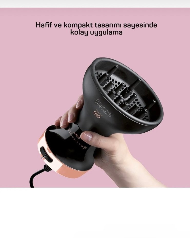 Arzum Bellissima Difon Ceramic Saç Kurutma Makinesi Siyah - Görsel 5