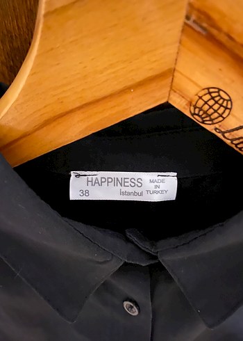 Siyah Keten Kadın Gömlek - Görsel 2