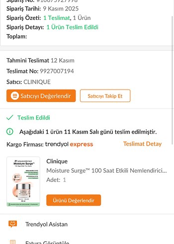 Clinique Moisture Surge 30ml Nemlendirici Yüz Kremi - Görsel 5