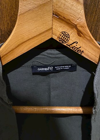 Kadın Haki Midi Keten Gömlek - Görsel 3