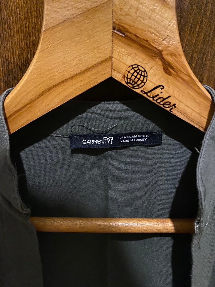 Kadın Haki Midi Keten Gömlek - Görsel 3