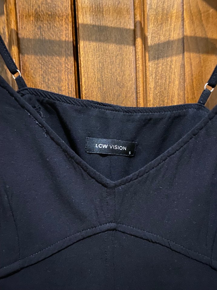 Siyah V Yakalı Uzun Kadın Elbise - Görsel 3