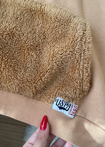 U.S Polo Assn. Kahverengi Kapüşonlu kız Çocuk Sweatshirt