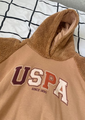 12-13 Yaş Beden Kahverengi Kapüşonlu kız Çocuk Sweatshirt