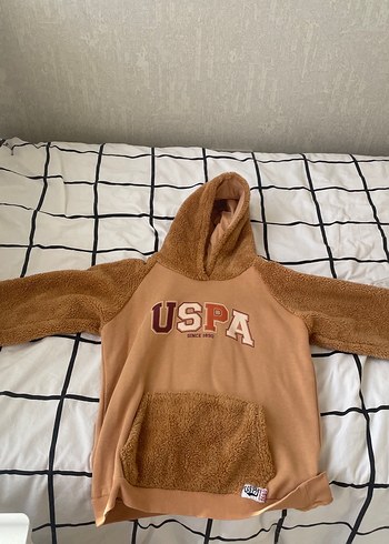 Kahverengi Kapüşonlu kız Çocuk Sweatshirt