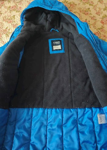 Kapüşonlu Düğmeli Mavi Erkek Mont - Görsel 5