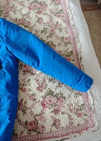 Kapüşonlu Düğmeli Mavi Erkek Mont - Görsel 4