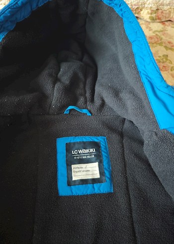 Kapüşonlu Düğmeli Mavi Erkek Mont - Görsel 6