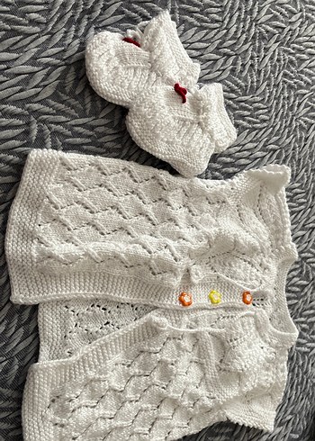 Bohem Tarzı Nakışlı Kız Çocuk Triko Yelek - Görsel 2