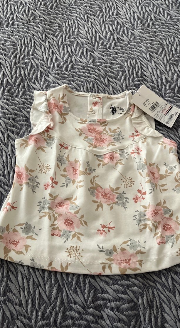 Pembe Çiçekli Kız Bebek Takımı - Görsel 2