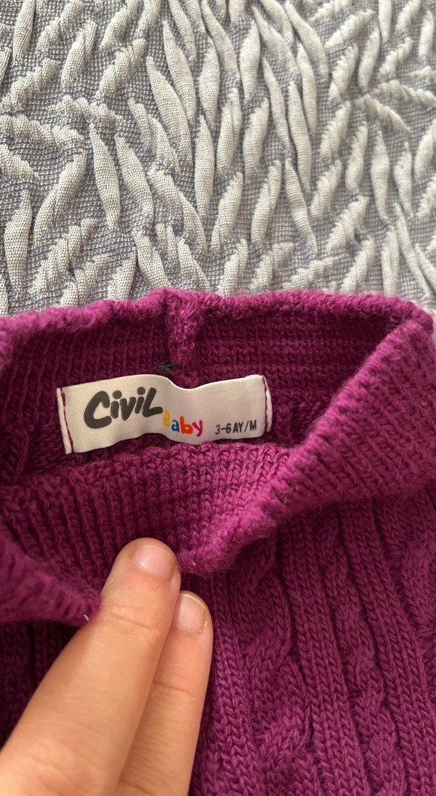 Kız Çocuk Triko Tayt - Pembe - Görsel 2