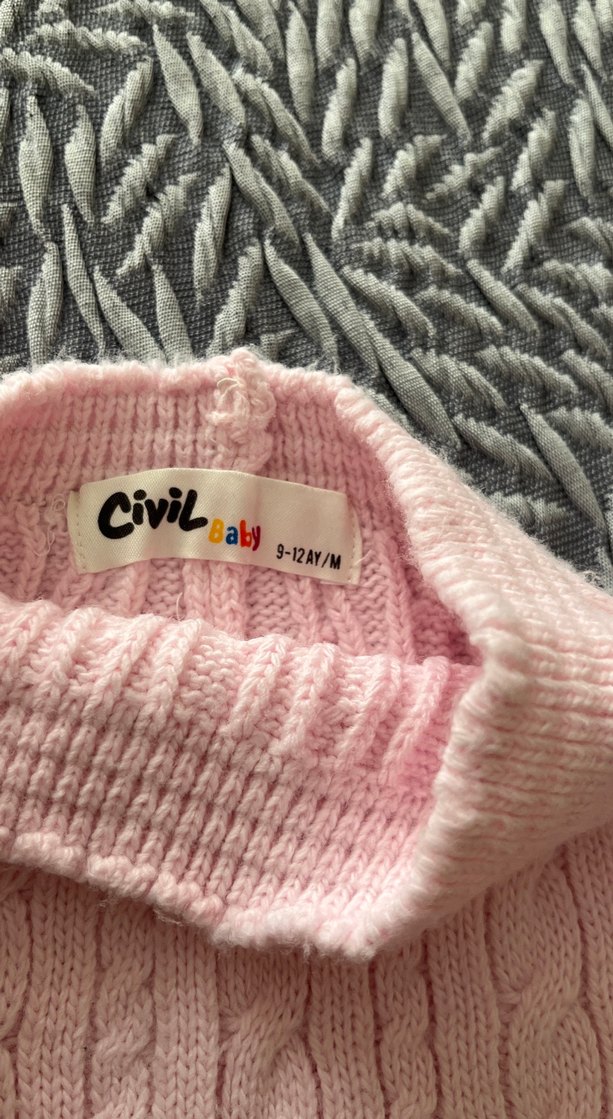 Kız Çocuk Triko Tayt - Pembe - Görsel 4