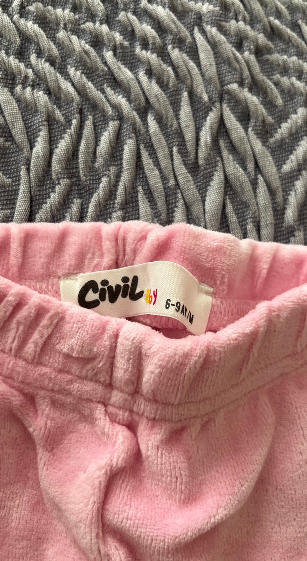 Kız Çocuk Triko Tayt - Pembe - Görsel 3