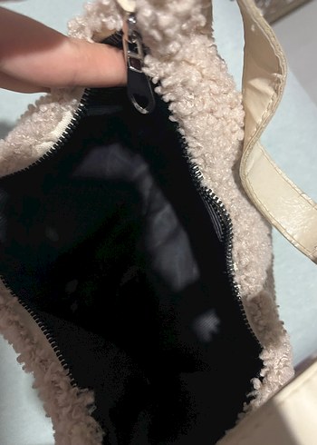 Bej Kadın Kışlık Kemerli El Çantası - Görsel 3