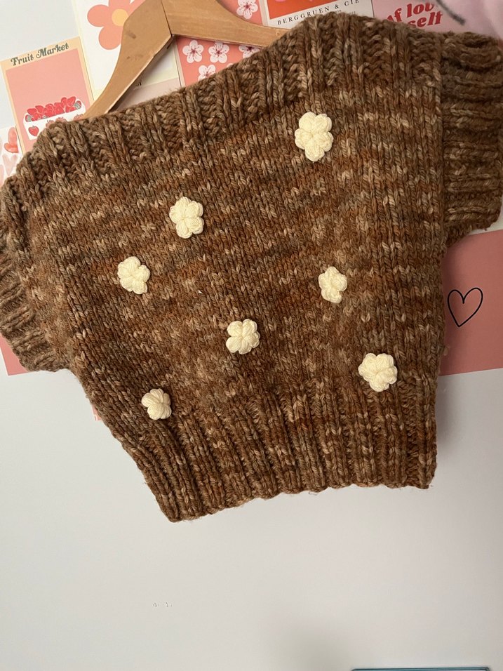 Kahverengi Örgü süveter - Görsel 2