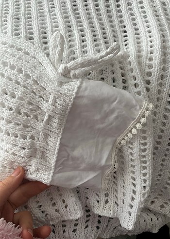 Örgü Kadın Beyaz Uzun Kollu Triko Kazak - Görsel 2