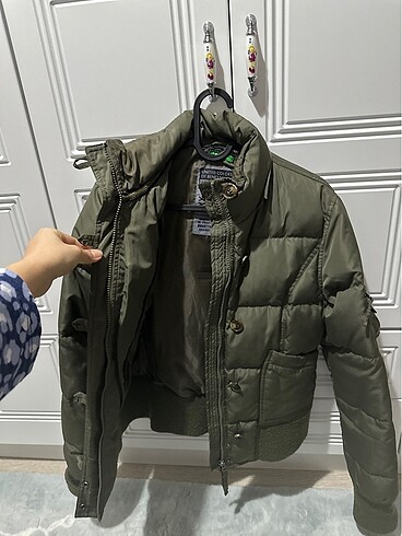Benetton Haki şişme mont