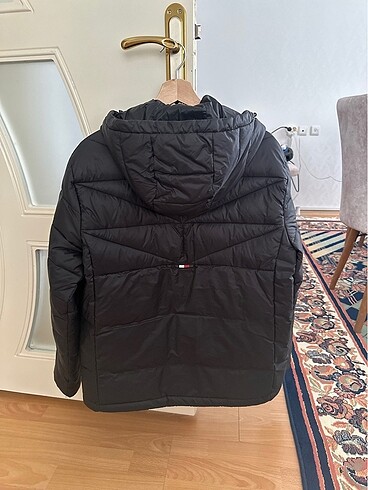 s Beden Orijinal Tommy Hilfiger Siyah Erkek Mont