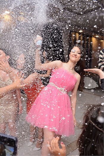 Eser Pembe After Elbise