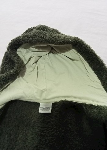 Kadın Gri Kapüşonlu Fermuarlı Polar Ceket - Görsel 6