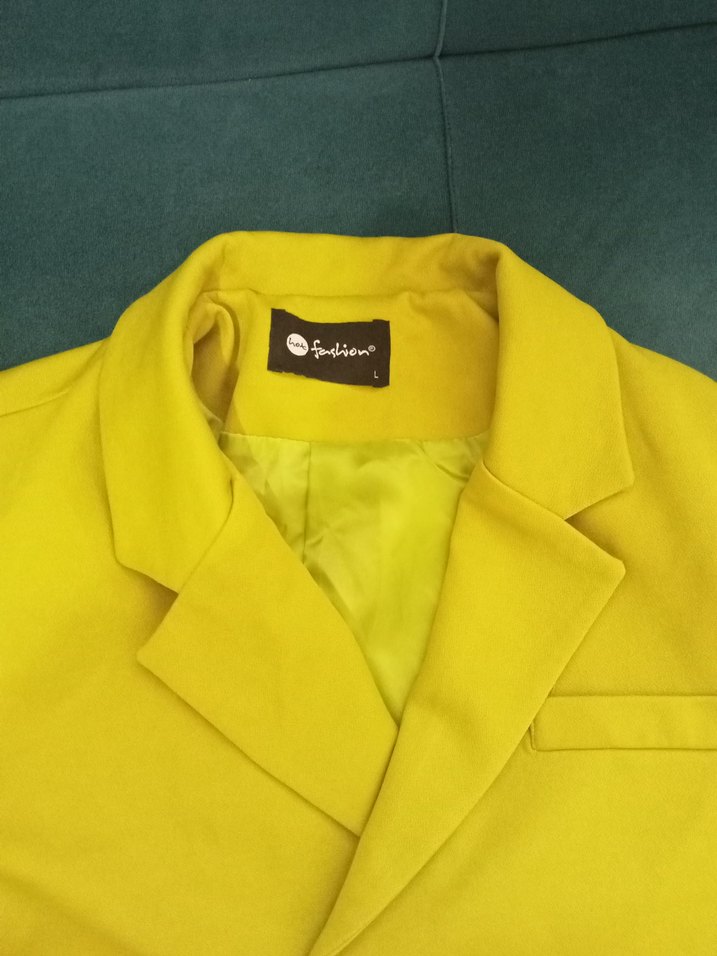 Sarı Mini Kadın Blazer Ceket - Görsel 2