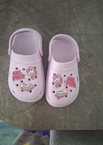 Pembe Kız Çocuk Velcro Terlikler - Görsel 5