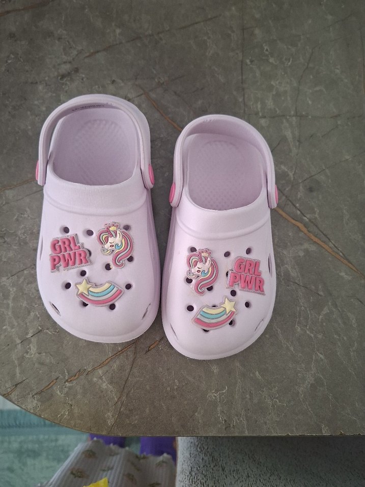 Pembe Kız Çocuk Velcro Terlikler - Görsel 5