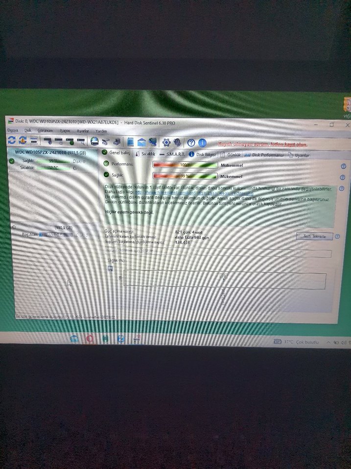 LAPTOP HARDDİSK 1TB WD Sağlık %99 - Görsel 3