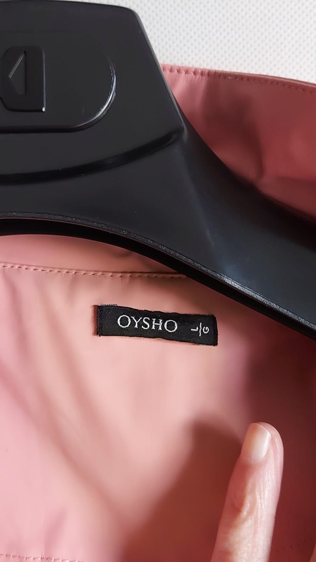 Pembe Uzun Oysho Yağmurluk - Görsel 2