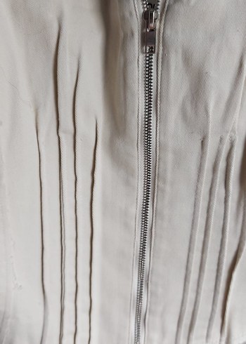 Bej Pliseli Keten Straplez Büstiyer - Görsel 2