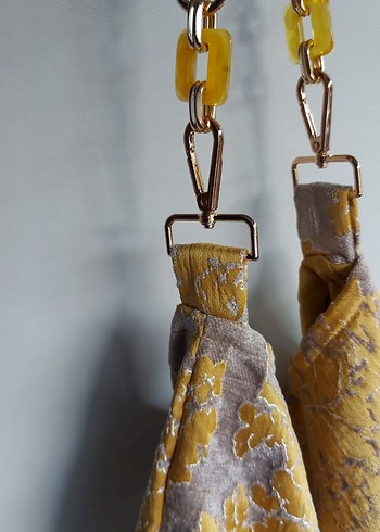 Sarı ve Gri Desenli Bohem Kadın Çanta - Görsel 3