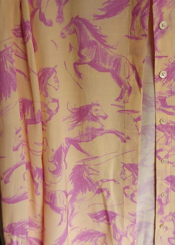 IPEKYOL Pembe Desenli Kadın Gömlek - Görsel 4