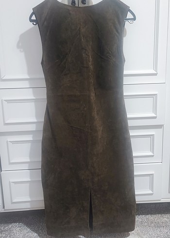 Kolsuz Süet XS Midi Elbise - Görsel 6