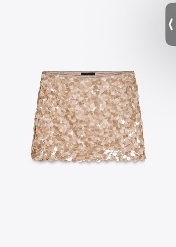 Zara Payetli Mini Etek