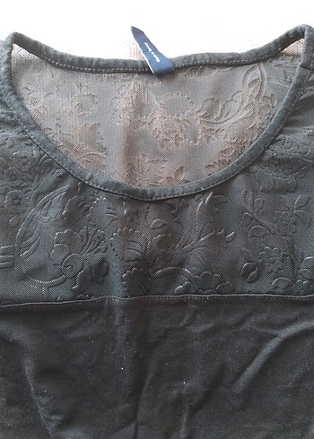 Kedi Desenli Siyah bluz - Görsel 5