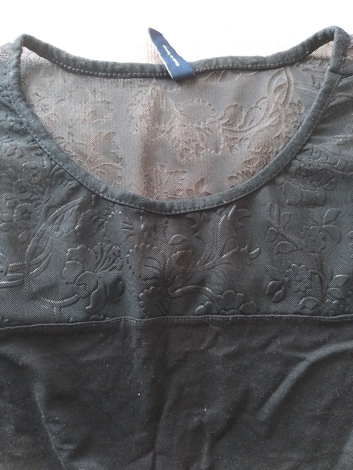 Kedi Desenli Siyah bluz - Görsel 5