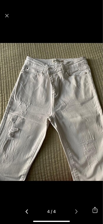 36 Beden beyaz Renk Koton beyaz skinny jean