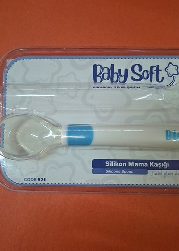 Pastel Mavi Silikon Bebek Mama Kaşığı 1 adettir. sıfır - Görsel 4