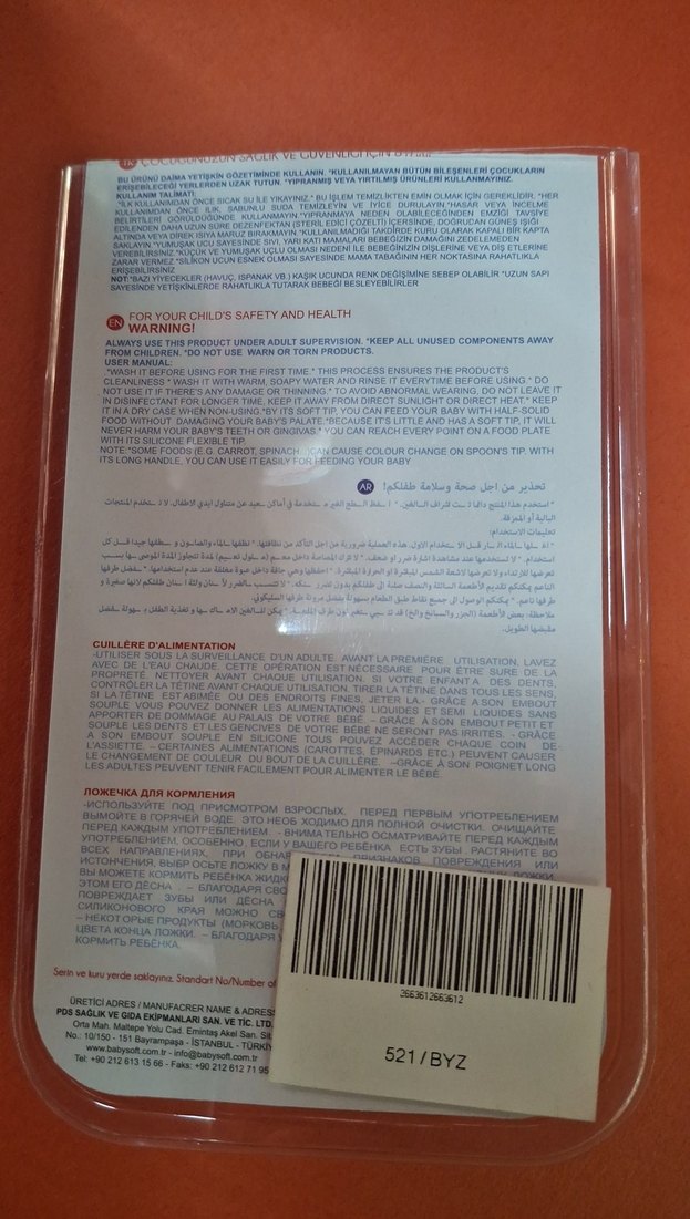 Pastel Mavi Silikon Bebek Mama Kaşığı 1 adettir. sıfır - Görsel 2