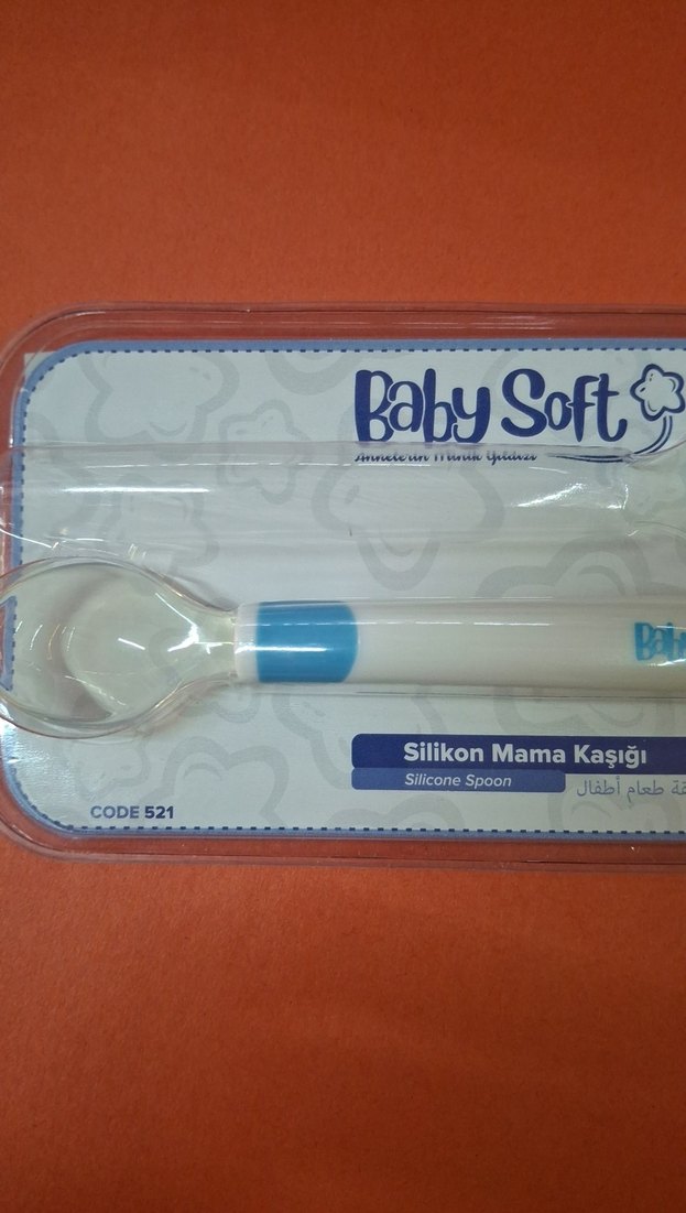 Pastel Mavi Silikon Bebek Mama Kaşığı 1 adettir. sıfır - Görsel 4