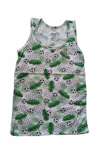 2 adet Beyaz Desenli Erkek Çocuk Atlet - Görsel 5