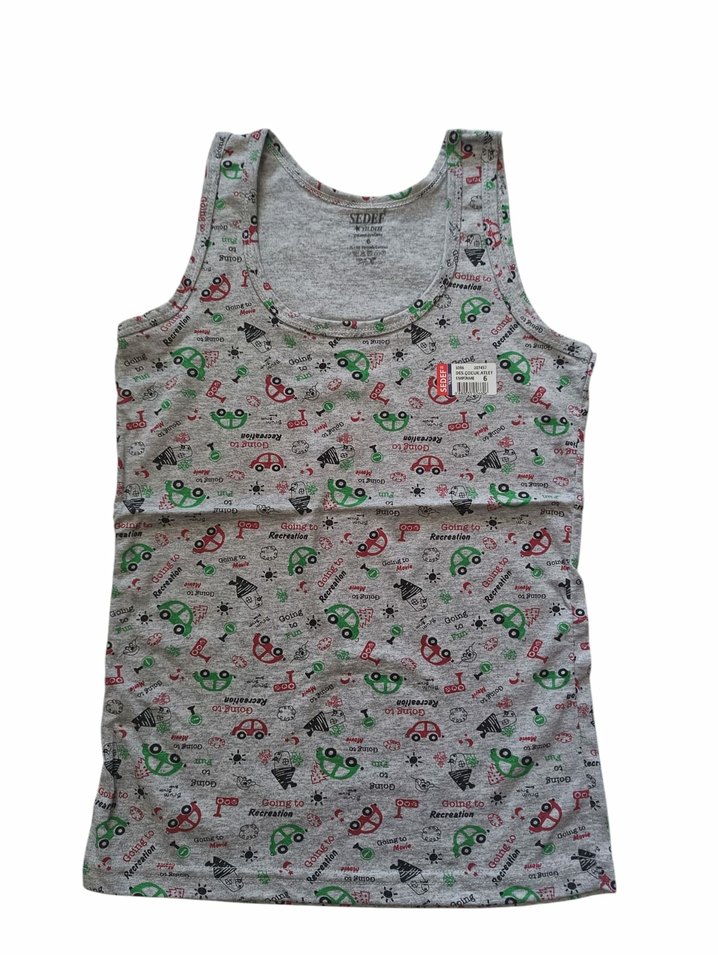 2 adet Beyaz Desenli Erkek Çocuk Atlet - Görsel 4