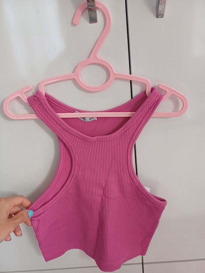 addax halter yaka crop top - Görsel 2