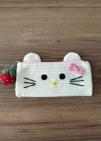 Renkli Beyaz Kedi Temalı Kalemlik